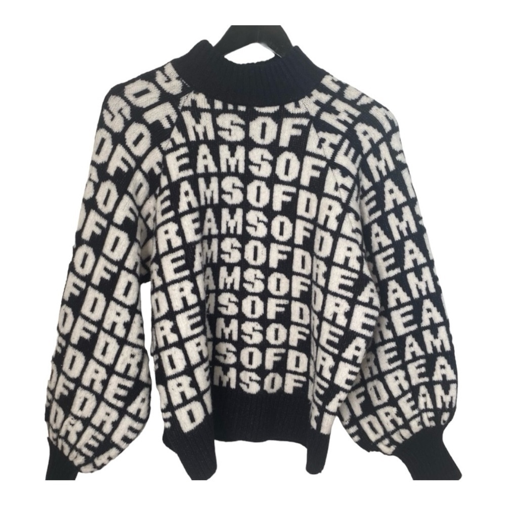 H & M Black/White Sweater/Cardigan. Sz S.